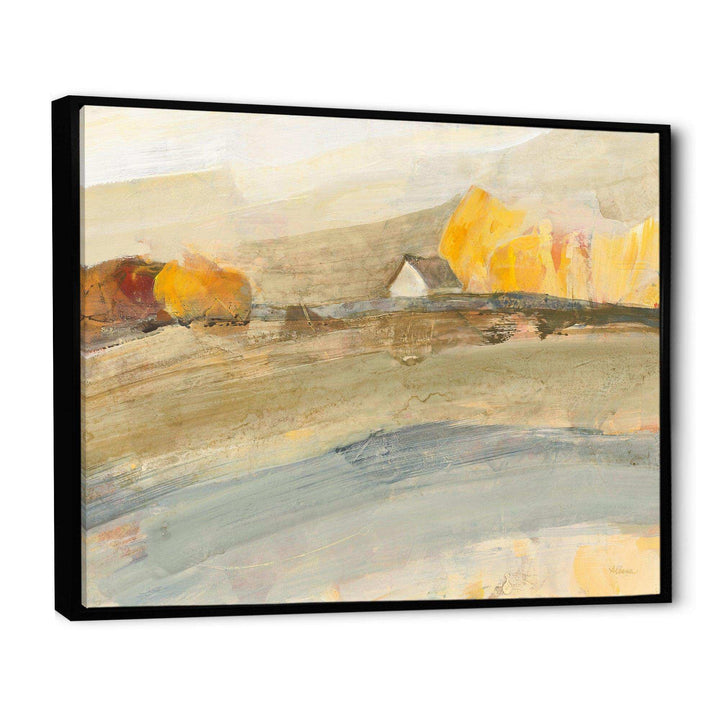 Orange Brown Farm House - Farmhouse Bedroom Wall Art