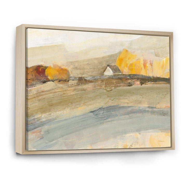 Orange Brown Farm House - Farmhouse Bedroom Wall Art