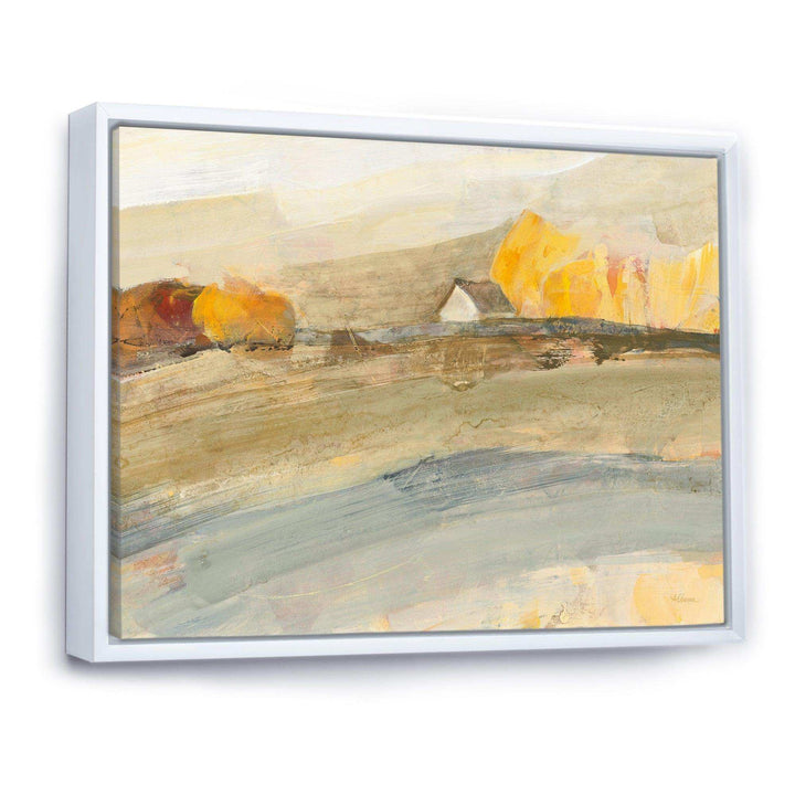 Orange Brown Farm House - Farmhouse Bedroom Wall Art