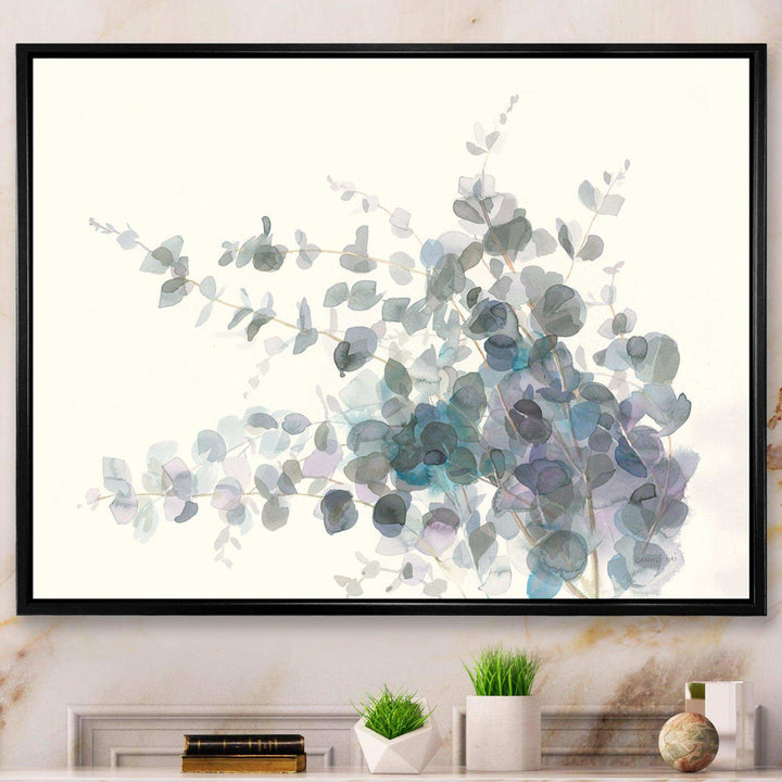 Grey Watercolor Flower II - Traditional Canvas Wall Art