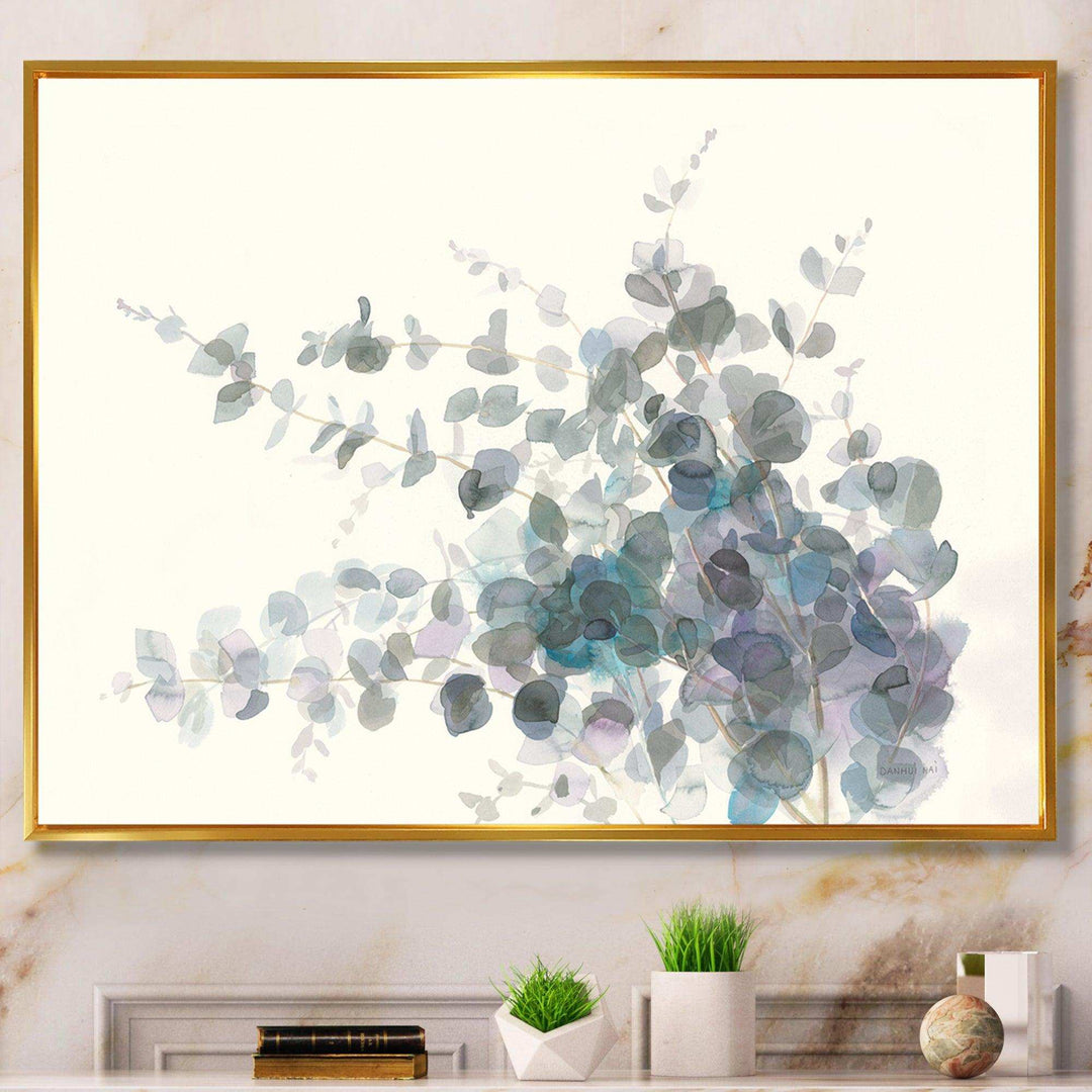 Grey Watercolor Flower II - Traditional Canvas Wall Art