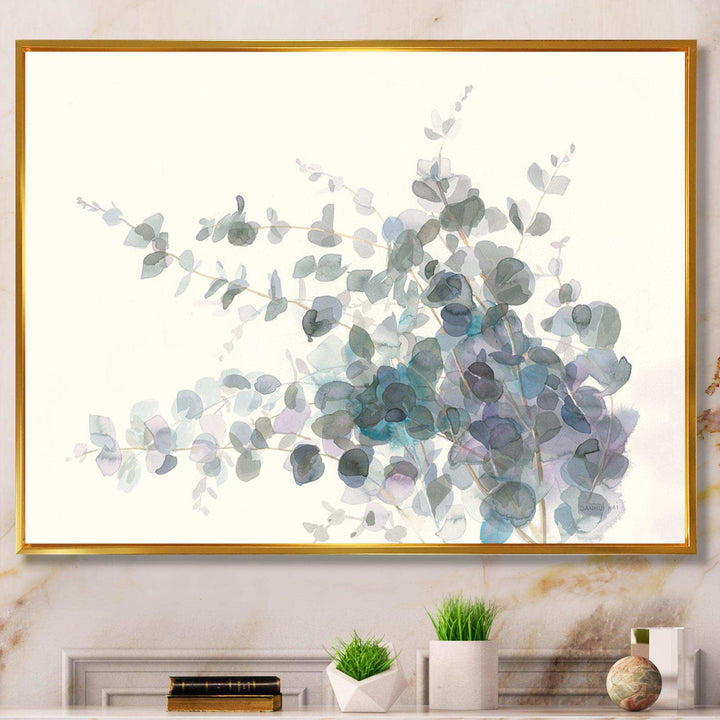 Grey Watercolor Flower II - Traditional Canvas Wall Art