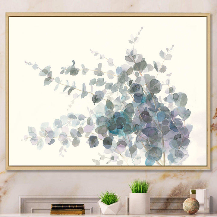 Grey Watercolor Flower II - Traditional Canvas Wall Art
