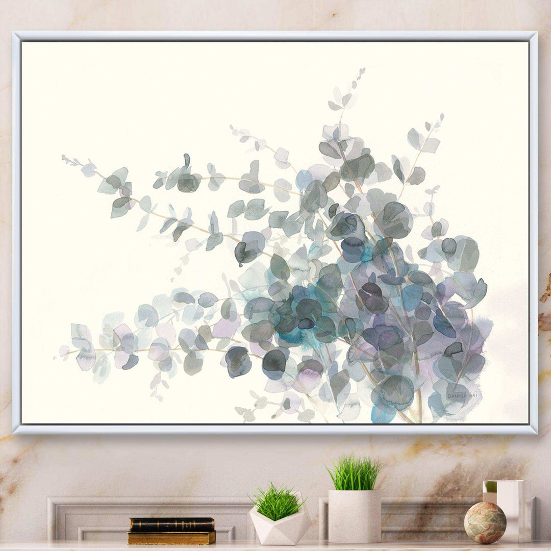 Grey Watercolor Flower II - Traditional Canvas Wall Art