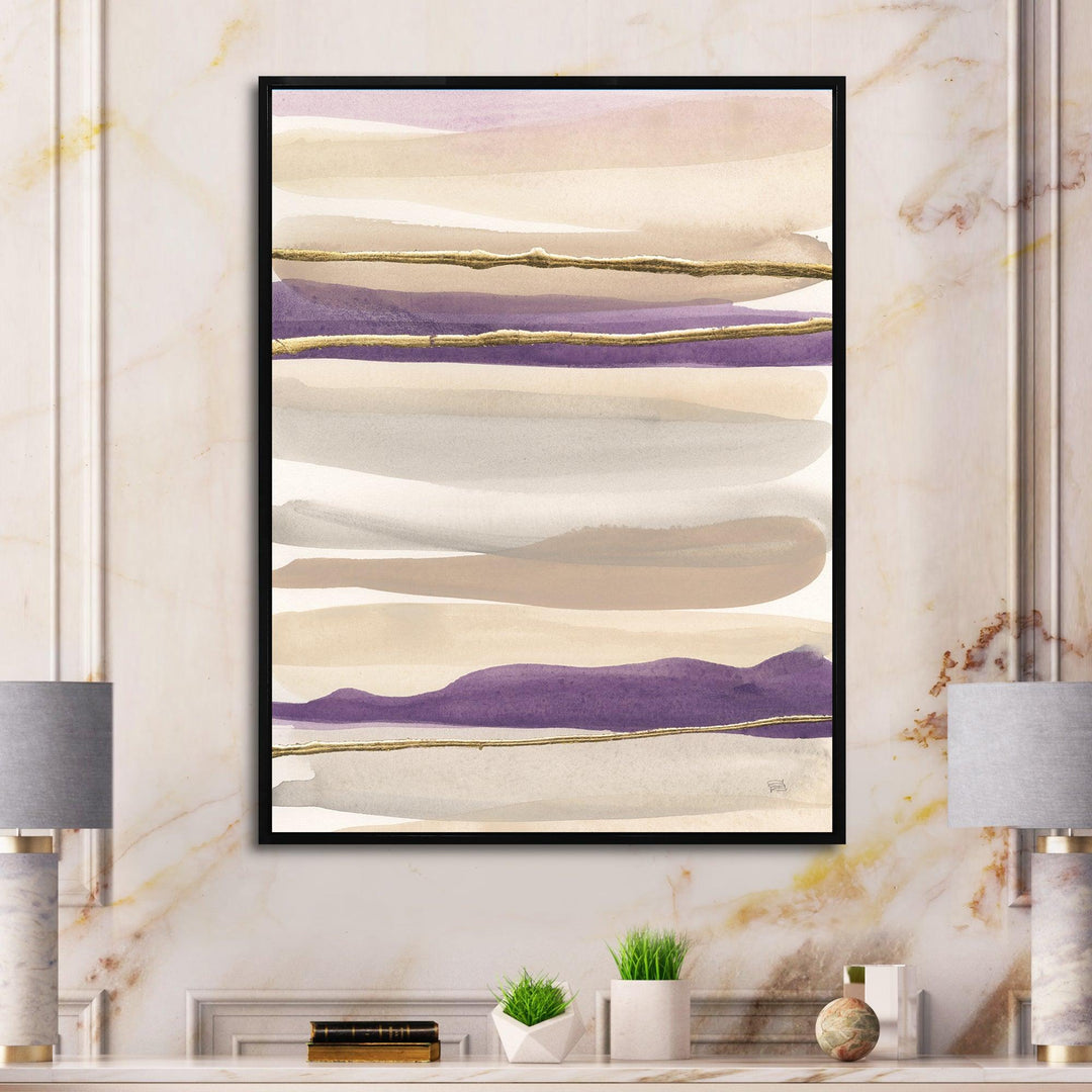 Shape of Glam Purple III - Shabby Chic Living Room Wall Decor