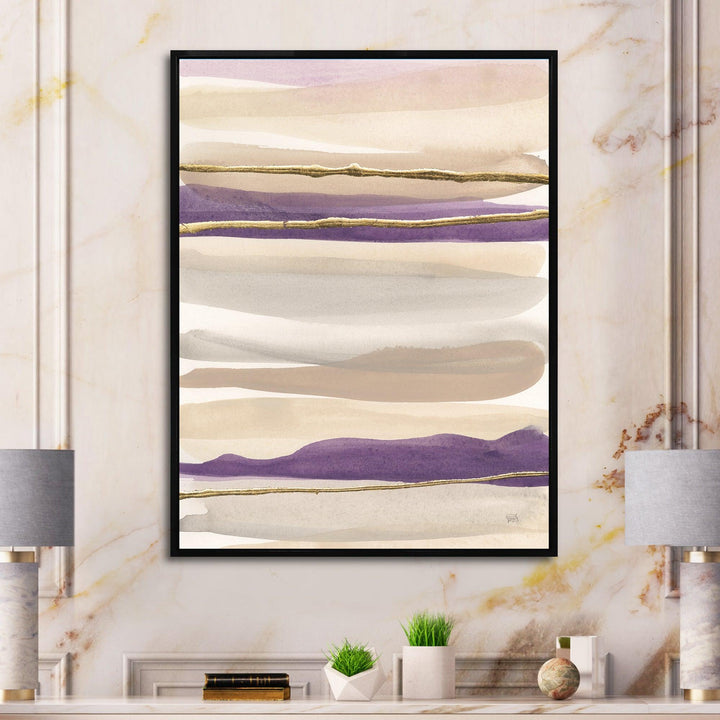 Shape of Glam Purple III - Shabby Chic Living Room Wall Decor