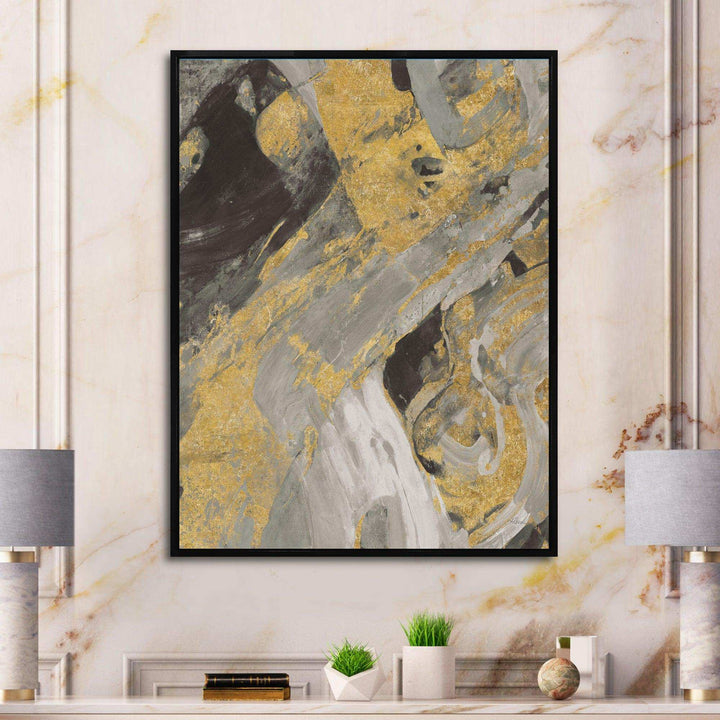Marble Gold and Black - Modern Wall Art Prints