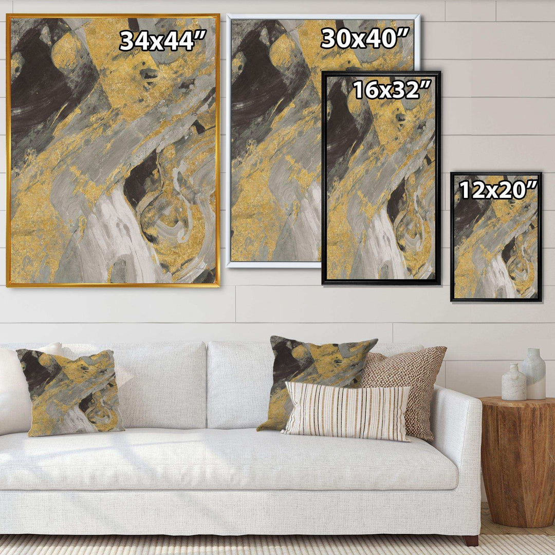 Marble Gold and Black - Modern Wall Art Prints
