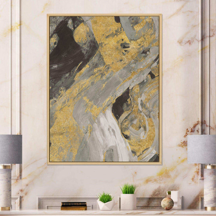 Marble Gold and Black - Modern Wall Art Prints