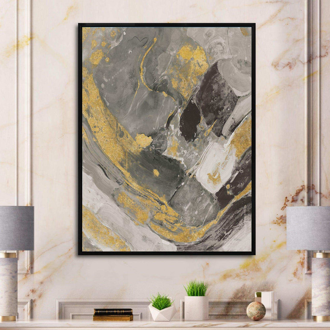Marble Gold and Black II - Modern Living Room Wall Decor