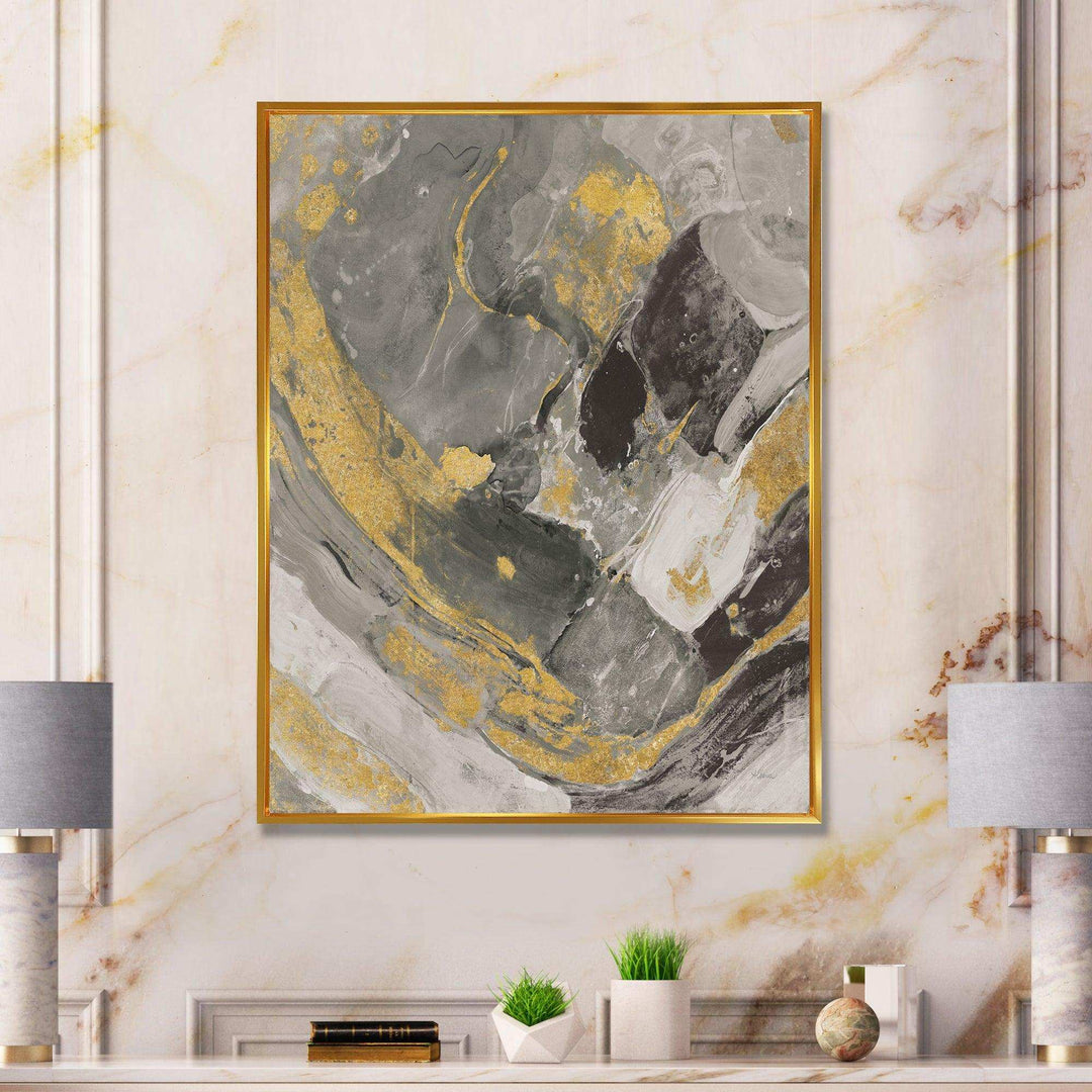 Marble Gold and Black II - Modern Living Room Wall Decor