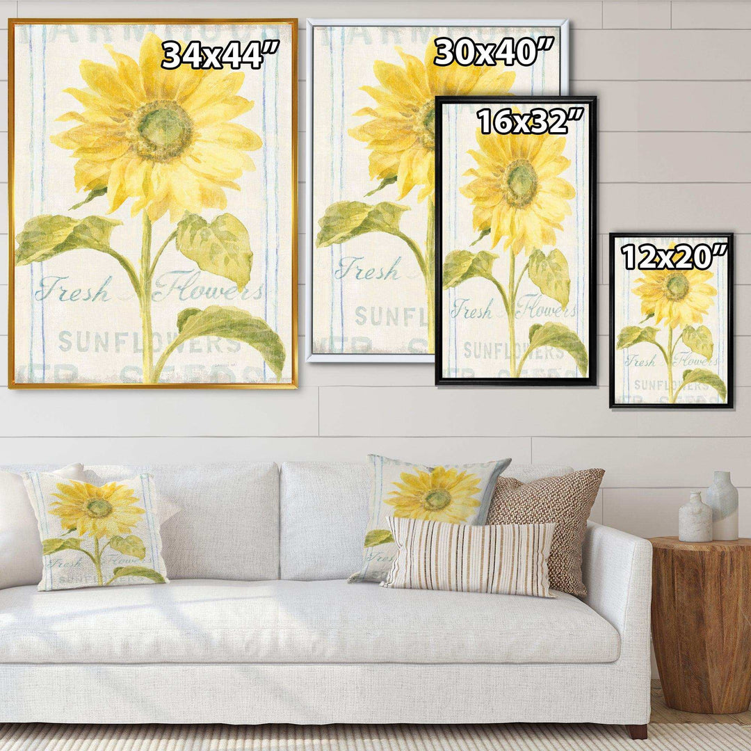 Floursack Florals II - Farmhouse Bedroom Wall Art