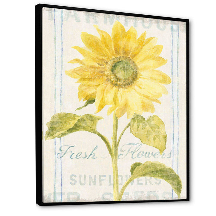 Floursack Florals II - Farmhouse Bedroom Wall Art