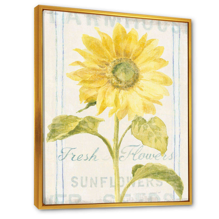 Floursack Florals II - Farmhouse Bedroom Wall Art