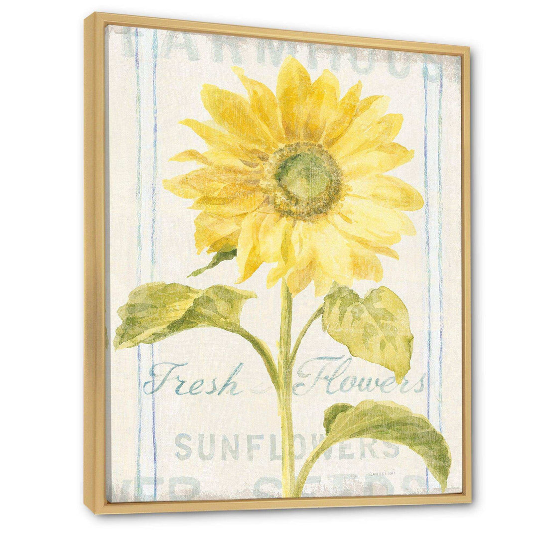 Floursack Florals II - Farmhouse Bedroom Wall Art