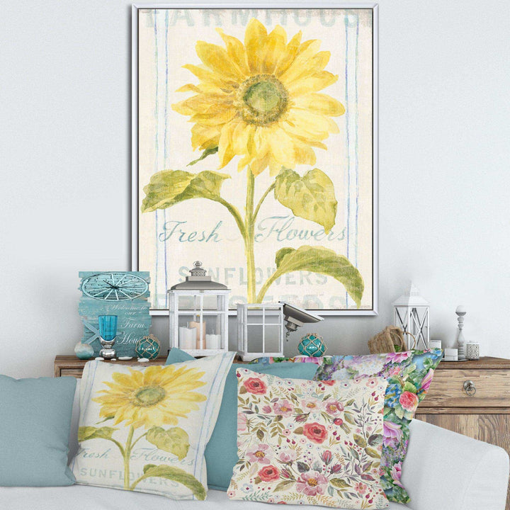Floursack Florals II - Farmhouse Bedroom Wall Art
