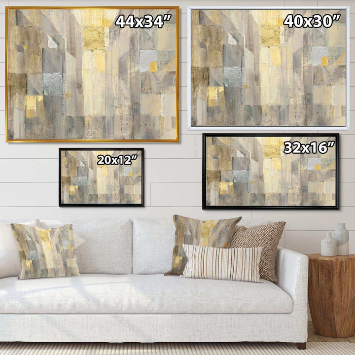 Gold Square Watercolor - Modern Bedroom Wall Art