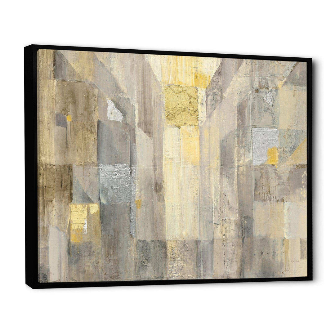 Gold Square Watercolor - Modern Bedroom Wall Art