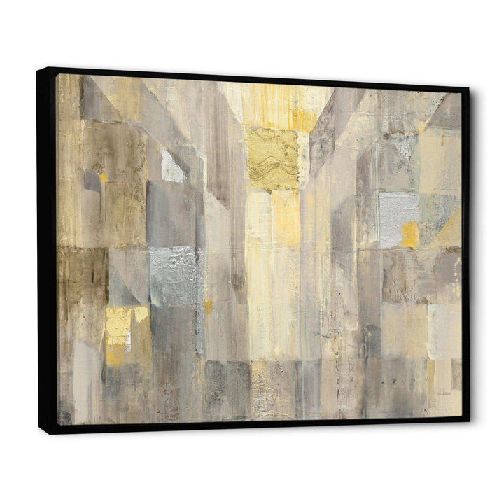 Gold Square Watercolor - Modern Bedroom Wall Art