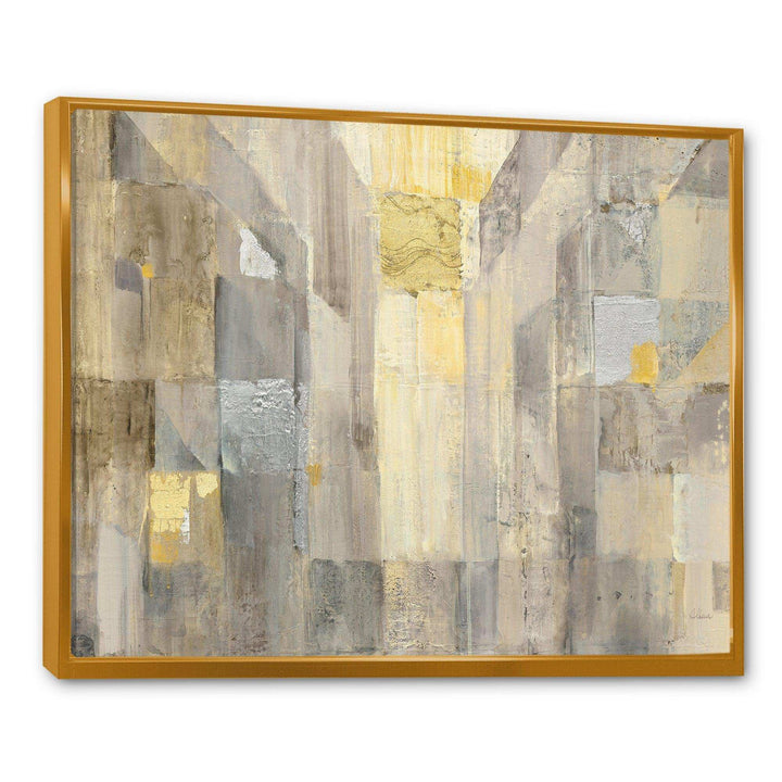 Gold Square Watercolor - Modern Bedroom Wall Art