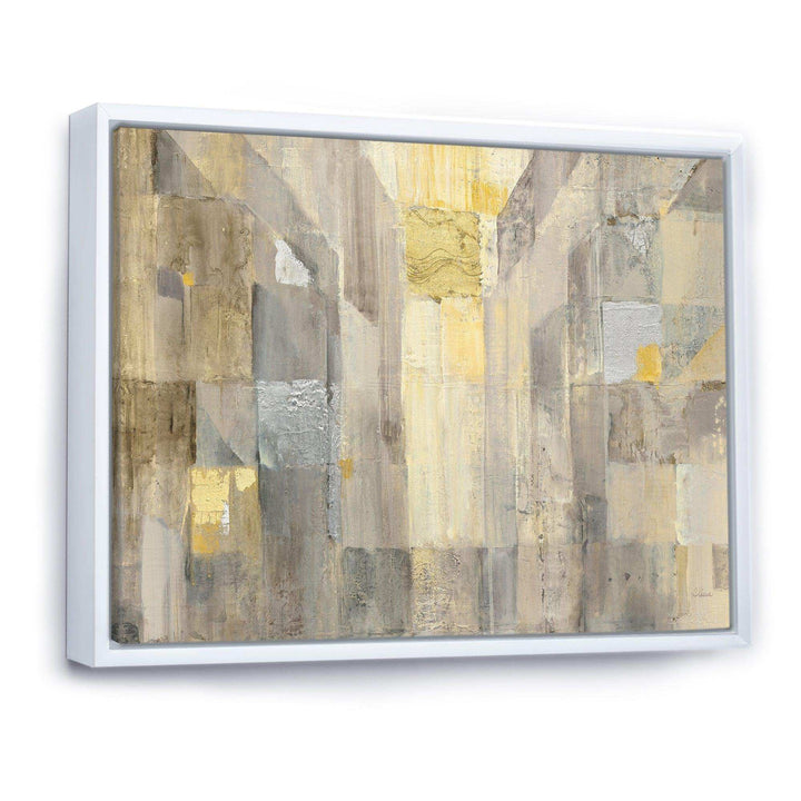 Gold Square Watercolor - Modern Bedroom Wall Art