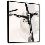 Abstract Neutral II Framed Canvas Vibrant Black - 1.5" Thick