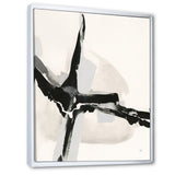 Abstract Neutral I Framed Canvas Matte White - 1.5" Thick