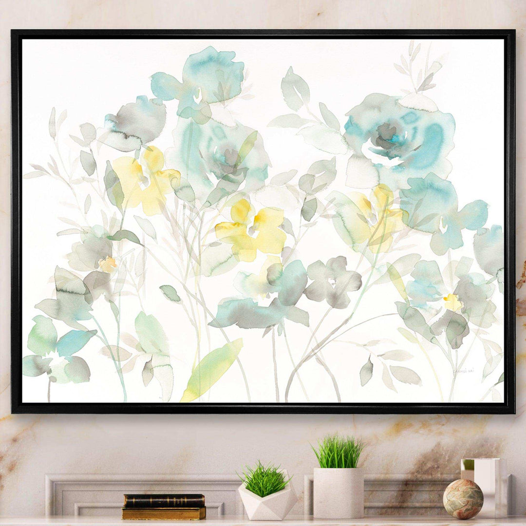 Aqua Rose Natural Element - Traditional Wall Art Prints