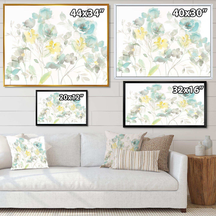 Aqua Rose Natural Element - Traditional Wall Art Prints