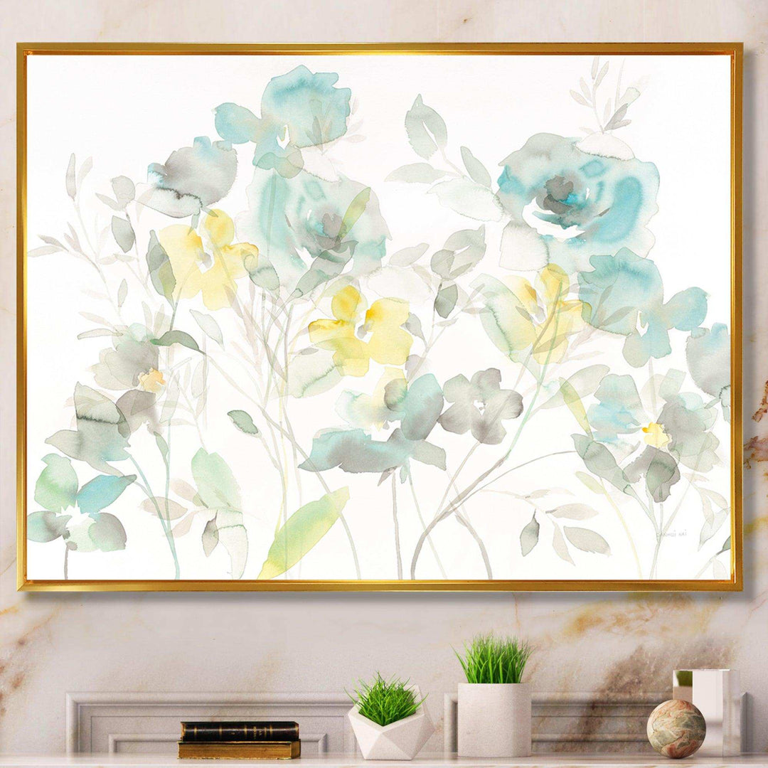 Aqua Rose Natural Element - Traditional Wall Art Prints