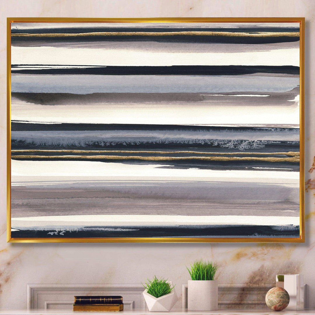 Gold Watercolor Amethyst I - Modern Wall Art Prints
