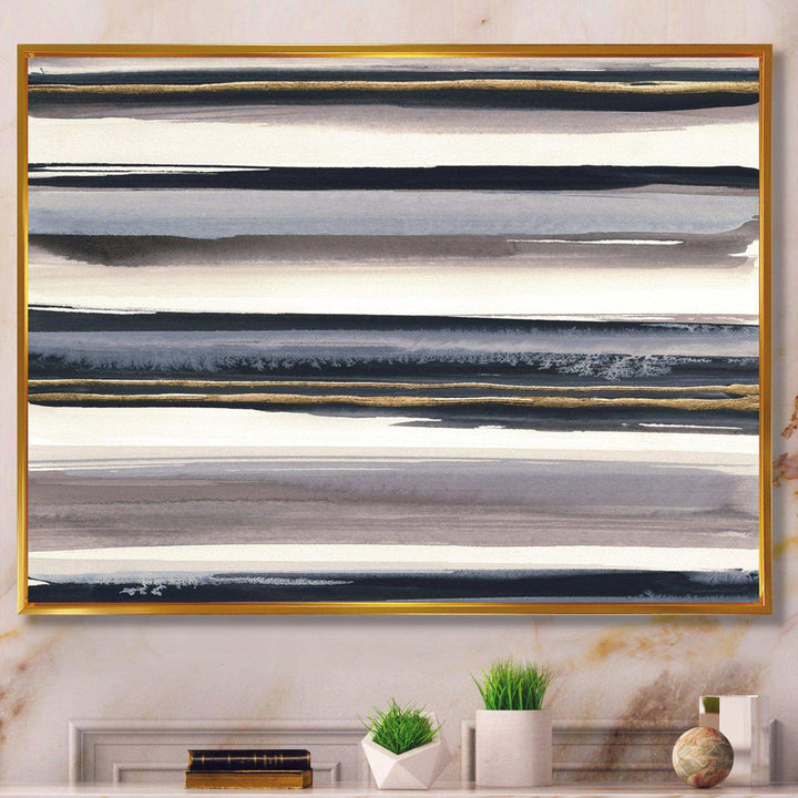 Gold Watercolor Amethyst I - Modern Wall Art Prints