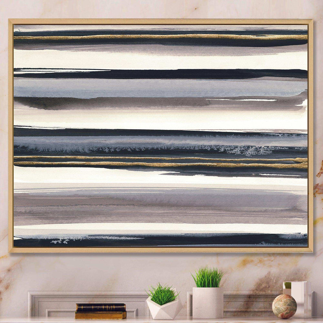 Gold Watercolor Amethyst I - Modern Wall Art Prints