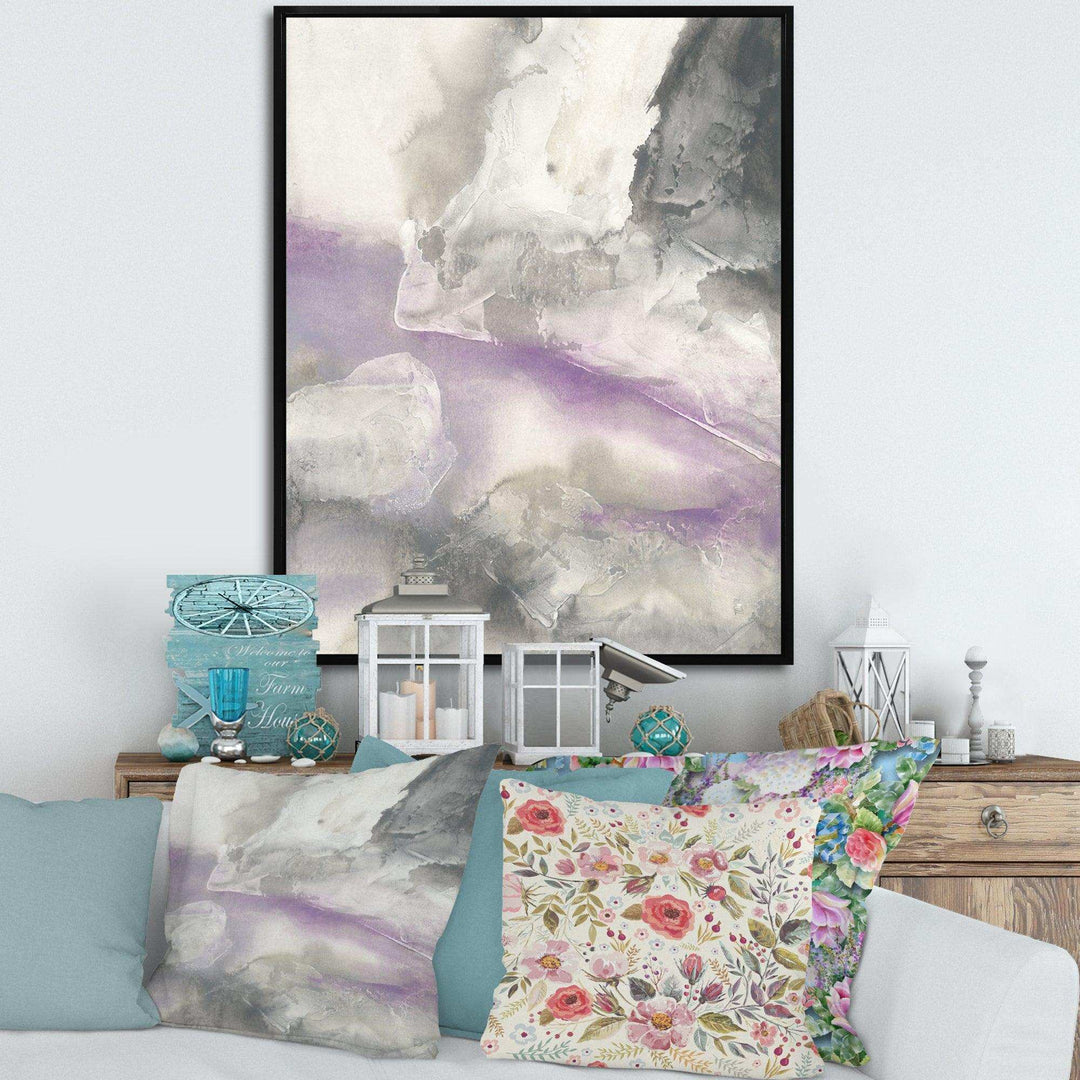 Watercolor Minimal Purple Tones I - Farmhouse Canvas Wall Art