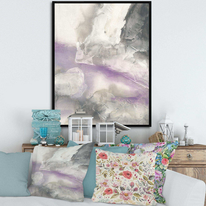 Watercolor Minimal Purple Tones I - Farmhouse Canvas Wall Art