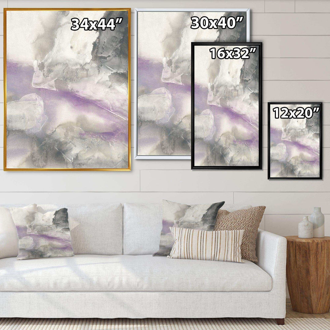 Watercolor Minimal Purple Tones I - Farmhouse Canvas Wall Art