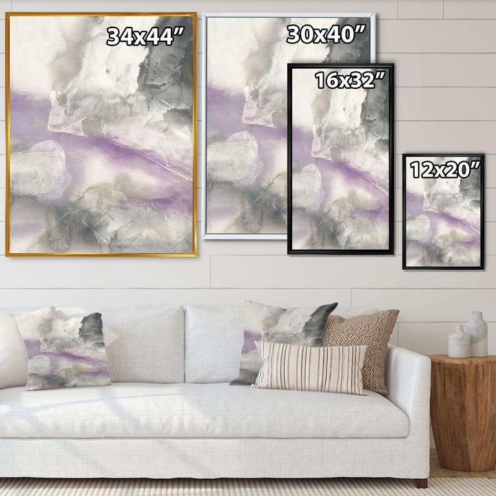 Watercolor Minimal Purple Tones I - Farmhouse Canvas Wall Art