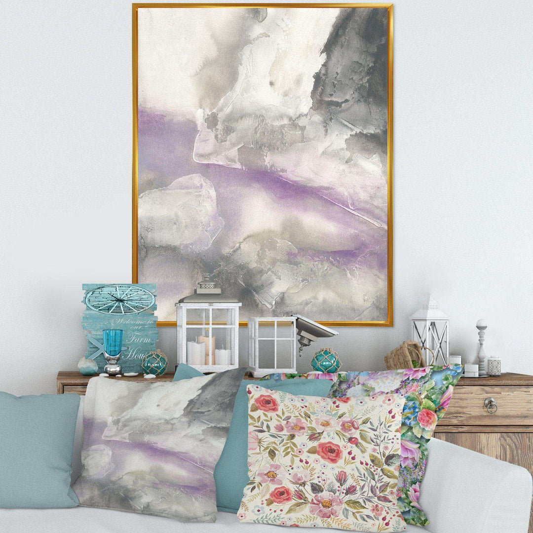 Watercolor Minimal Purple Tones I - Farmhouse Canvas Wall Art