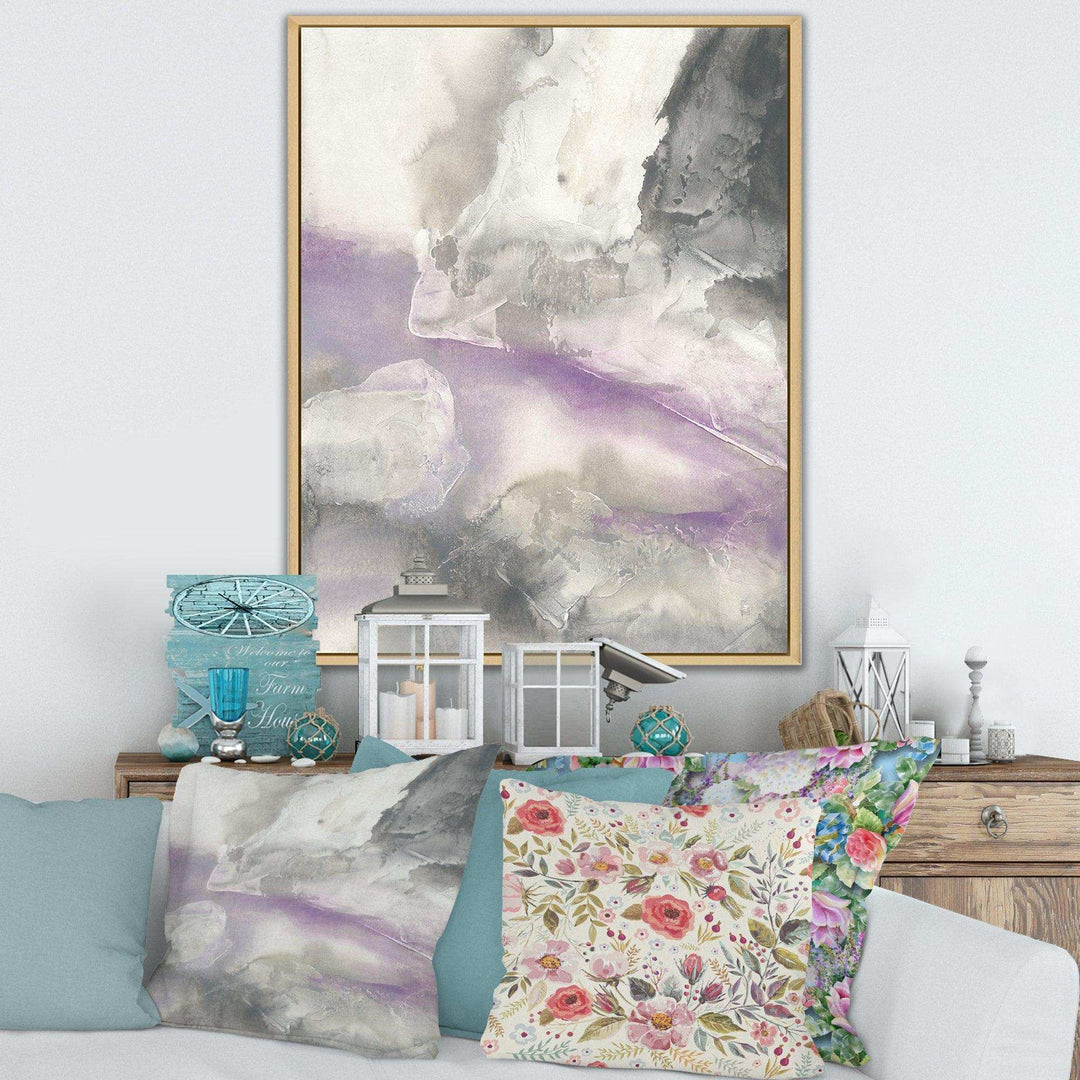 Watercolor Minimal Purple Tones I - Farmhouse Canvas Wall Art