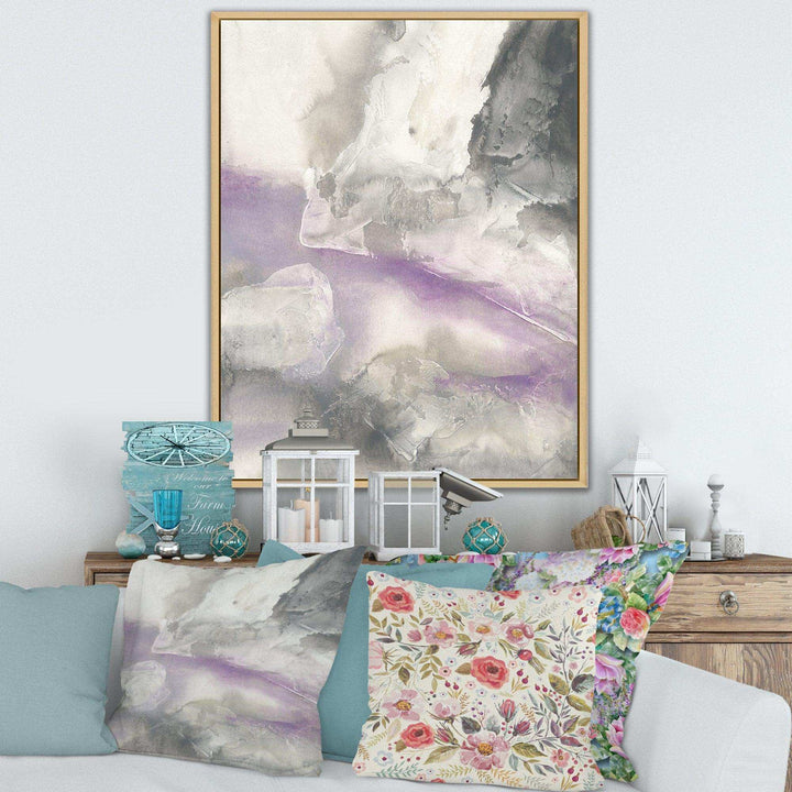 Watercolor Minimal Purple Tones I - Farmhouse Canvas Wall Art