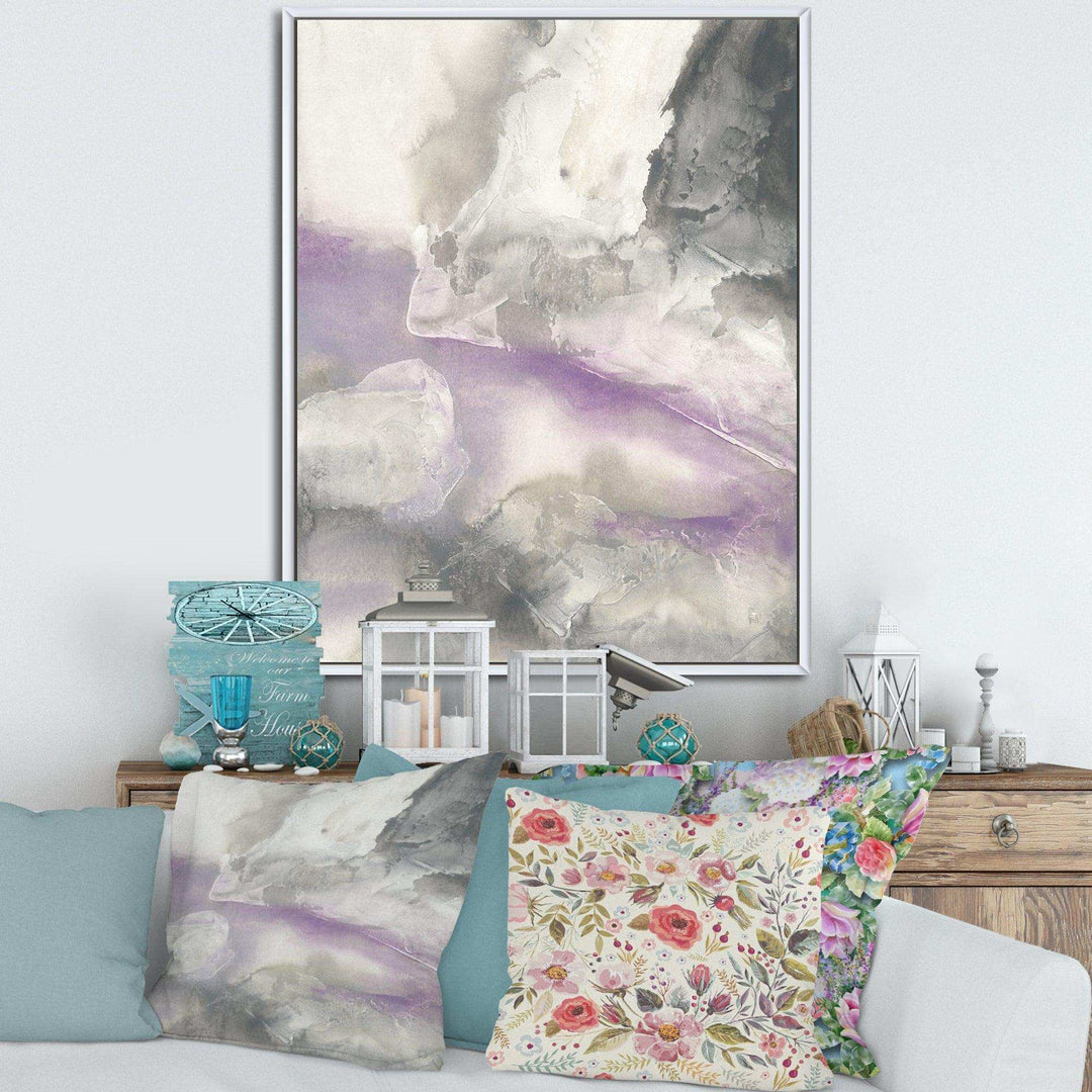 Watercolor Minimal Purple Tones I - Farmhouse Canvas Wall Art