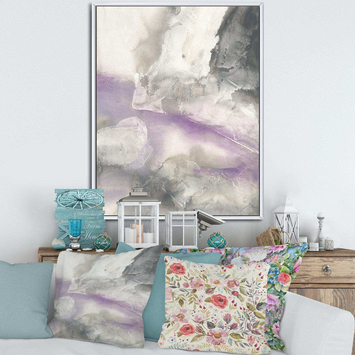 Watercolor Minimal Purple Tones I - Farmhouse Canvas Wall Art