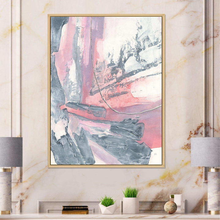 Durty Shabby Pink Blush I - Shabby Chic Bedroom Wall Art