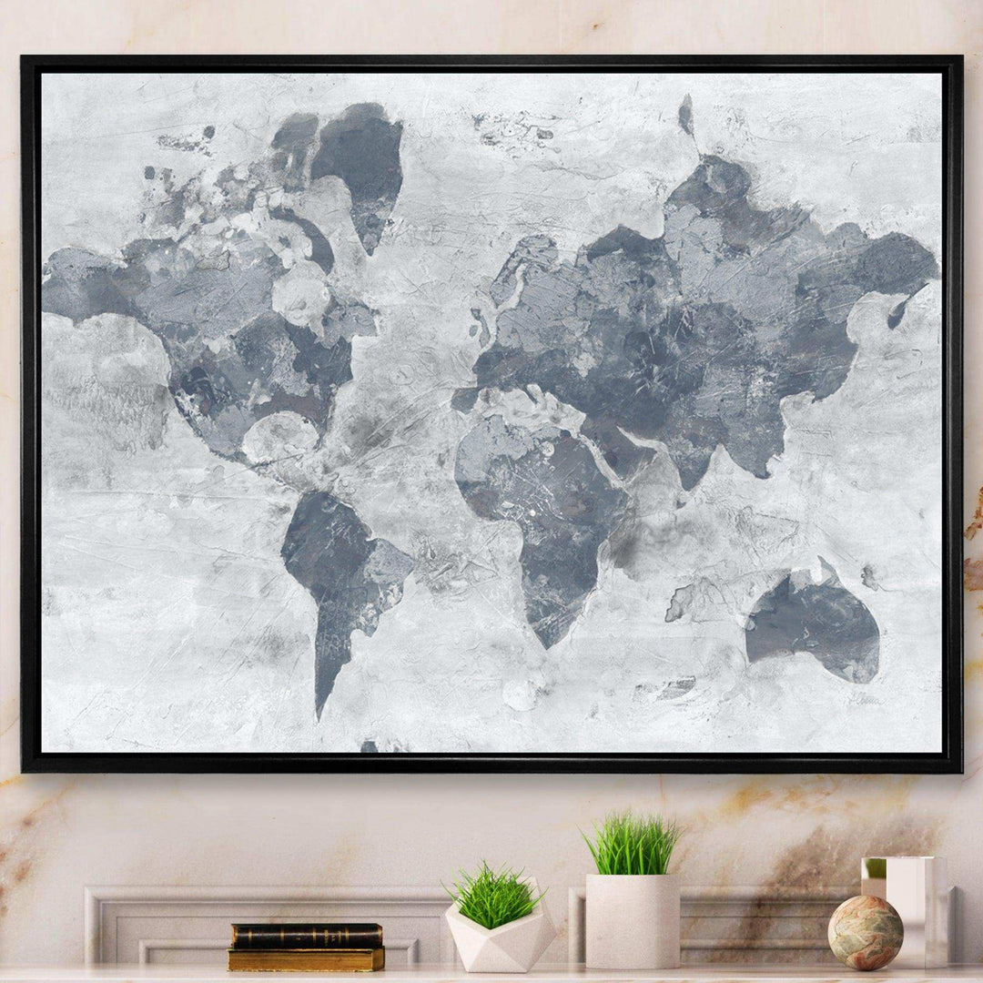 Golden Grey World Neutral - Traditional Wall Art Prints