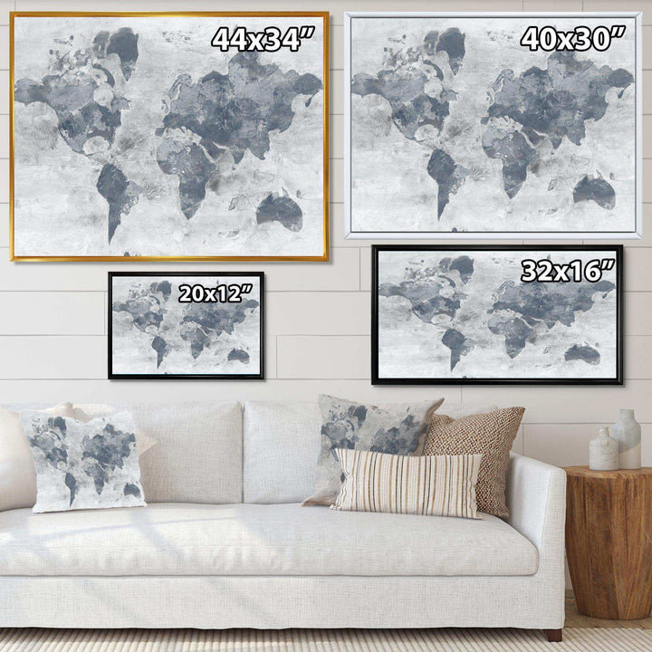 Golden Grey World Neutral - Traditional Wall Art Prints