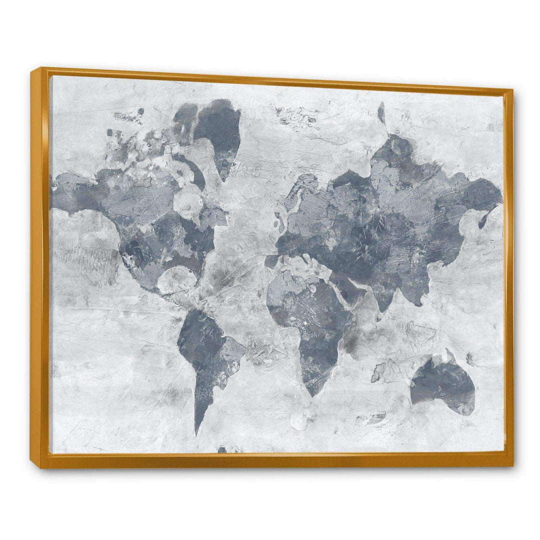 Golden Grey World Neutral - Traditional Wall Art Prints