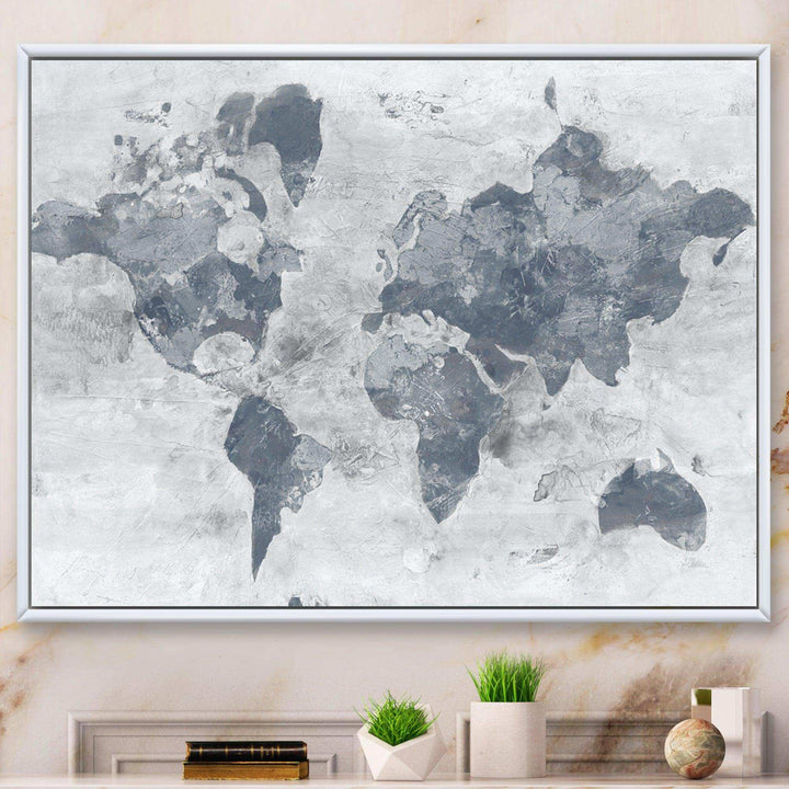 Golden Grey World Neutral - Traditional Wall Art Prints