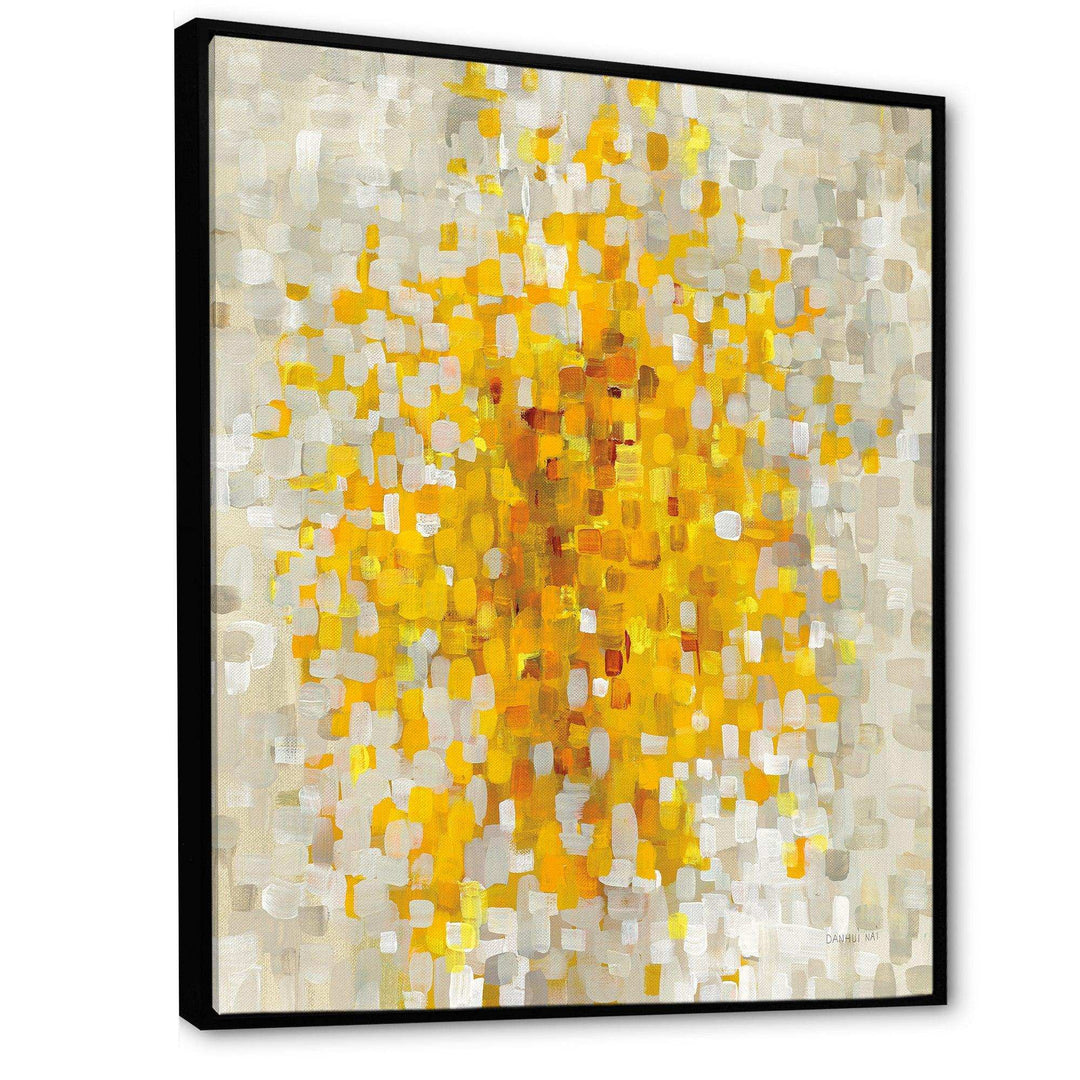 Glam Yellow Explosion Blocks - Modern Living Room Wall Decor