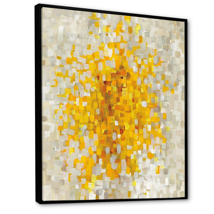 Glam Yellow Explosion Blocks - Modern Living Room Wall Decor