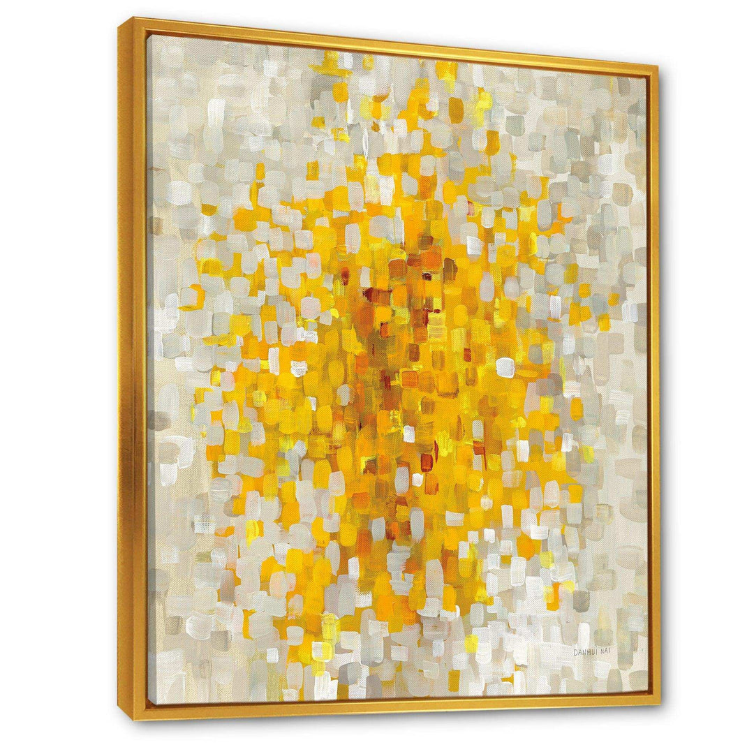 Glam Yellow Explosion Blocks - Modern Living Room Wall Decor